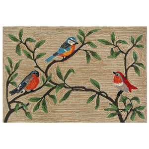Trans Ocean Liora Manne Ravella Birds On Branches Indoor/Outdoor Area Rug - Whimsical Garden Decor Piece Natural Polypropylene,Acrylic Rvl23227012