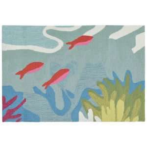 Trans Ocean Liora Manne Ravella Ocean View Hand-tufted Area Rug For Indoor/Outdoor Spaces - Stylish & Durable Blue Polypropylene,Acrylic Rvl23227503