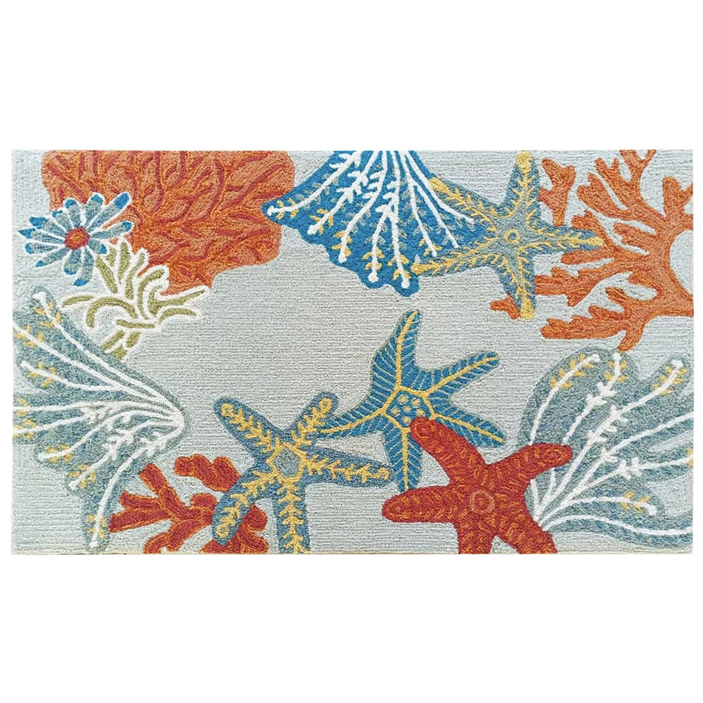 Trans Ocean Liora Manne Ravella Coastal Fish Indoor/Outdoor Area Rug – Durable, Colorful Ocean Scene Decor Blue Polypropylene,Acrylic Rvl34225604