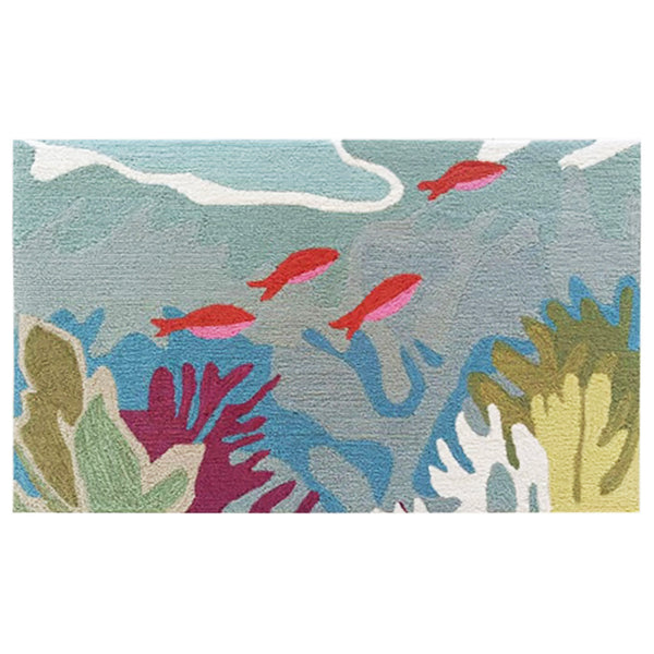 Trans Ocean Liora Manne Ravella Ocean View Hand-tufted Area Rug For Indoor/Outdoor Spaces - Stylish & Durable Blue Polypropylene,Acrylic Rvl34227503