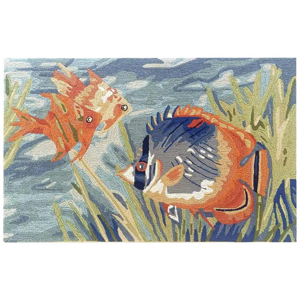 Trans Ocean Liora Manne Ravella Tropical Fish Area Rug – Vibrant Coastal Decor For Indoor And Outdoor Spaces Blue Polypropylene,Acrylic Rvl46225504