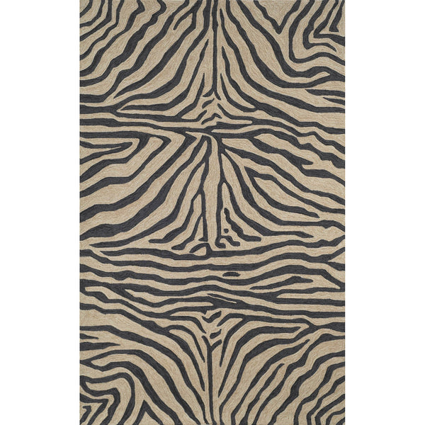 Trans Ocean Liora Manne Ravella Indoor/Outdoor Durable Zebra Print Area Rug - Stylish Addition To Any Space Black Polypropylene,Acrylic Rvl46203348