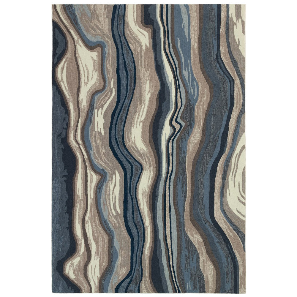 Trans Ocean Liora Manne Ravella Ipanema Indoor/Outdoor Rug - Coastal Contemporary Design For Any Space Blue Polypropylene,Acrylic Rvl46228503