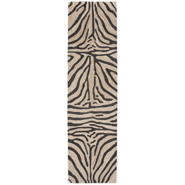 Trans Ocean Liora Manne Ravella Indoor/Outdoor Durable Zebra Print Area Rug - Stylish Addition To Any Space Black Polypropylene,Acrylic Rvlr8203348