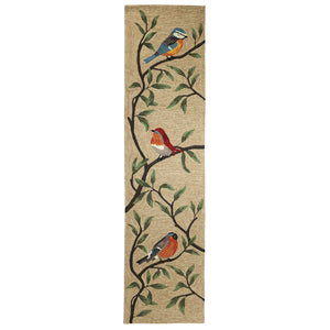 Trans Ocean Liora Manne Ravella Birds On Branches Indoor/Outdoor Area Rug - Whimsical Garden Decor Piece Natural Polypropylene,Acrylic Rvlr8227012