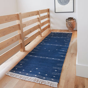 Jaipur Living Revelry Calli Rvr02 Handwoven Handmade 100% Pet Yarn Moroccan / Bohemian Geometric Outdoor Rug Blue, White 100% Pet Yarn Rug150087