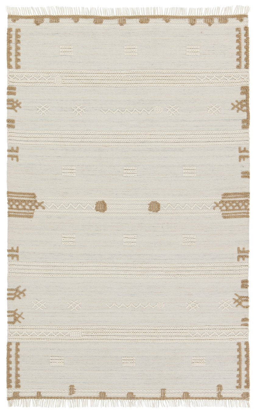 Jaipur Living Revelry Noble Rvr04 Handwoven Handmade 100% Pet Yarn Moroccan / Bohemian Tribal Outdoor Rug Ivory, Brown 100% Pet Yarn Rug156839