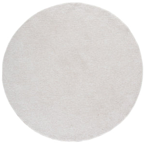 Safavieh River Round Beige Ivory Area Rug — Low-Profile, Soft Polyester Power-Loomed In Turkey For Durability 6'-7" x 6'-7" RVR600C-7R