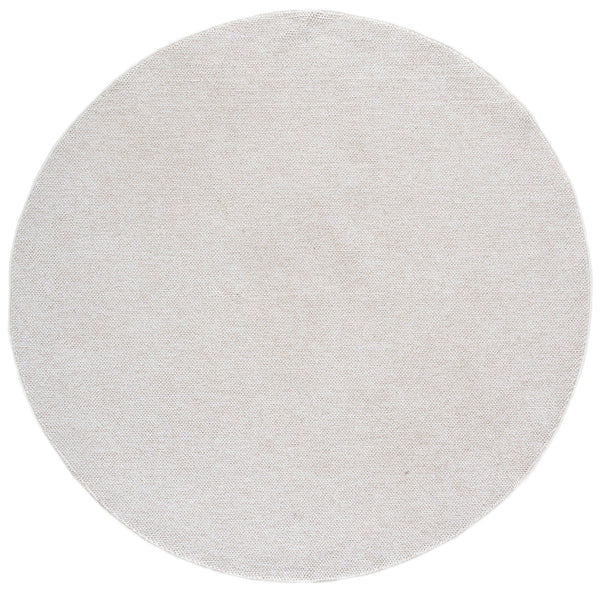Safavieh River Round Beige Ivory Area Rug — Low-Profile, Soft Polyester Power-Loomed In Turkey For Durability 6'-7" x 6'-7" RVR600C-7R