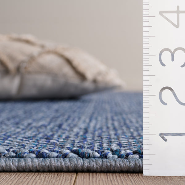 Safavieh River Blue Navy Area Rug — Low-Profile Textured Modern Design, Durable Polyester-Polypropylene Blend 8'-0" x 10'-0" RVR600L-8