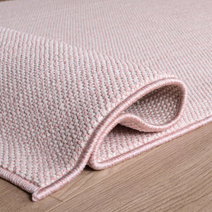 Safavieh River Pink Ivory Round Area Rug — Soft Low-Profile Power-Loomed Polyester Blend, Durable Style 6'-7" x 6'-7" RVR600U-7R