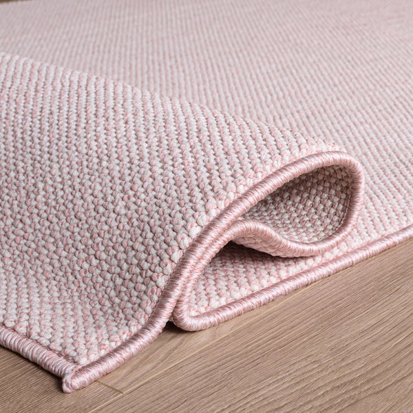 Safavieh River Pink Ivory Round Area Rug — Soft Low-Profile Power-Loomed Polyester Blend, Durable Style 6'-7" x 6'-7" RVR600U-7R