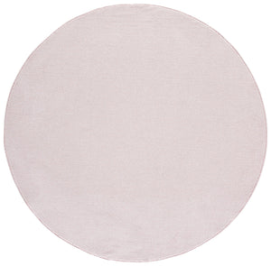Safavieh River Pink Ivory Round Area Rug — Soft Low-Profile Power-Loomed Polyester Blend, Durable Style 6'-7" x 6'-7" RVR600U-7R