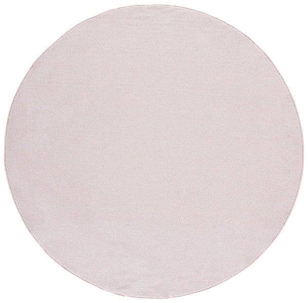 Safavieh River Pink Ivory Round Area Rug — Soft Low-Profile Power-Loomed Polyester Blend, Durable Style 6'-7" x 6'-7" RVR600U-7R