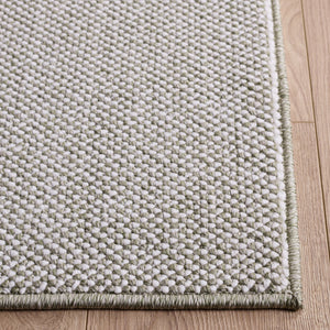 Safavieh River Green And Ivory Tonal Area Rug — Low-Profile, Power-Loomed Polyester-Polypropylene Blend, Durable 4'-0" x 6'-0" RVR600Y-4