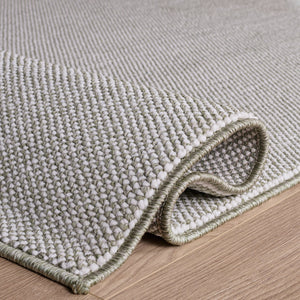 Safavieh River Green & Ivory Runner Rug — Low-Profile 3/8" Pile, Stain-Resistant Polyester Blend For Hallways 2'-2" x 8'-0" RVR600Y-28
