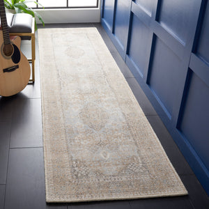 Safavieh Restoration Hand‑Loomed Beige Sand Runner Rug — Vintage Medallion Design, Wool‑Viscose Blend Comfort 2'-3" x 21'-0" RVT703B-221