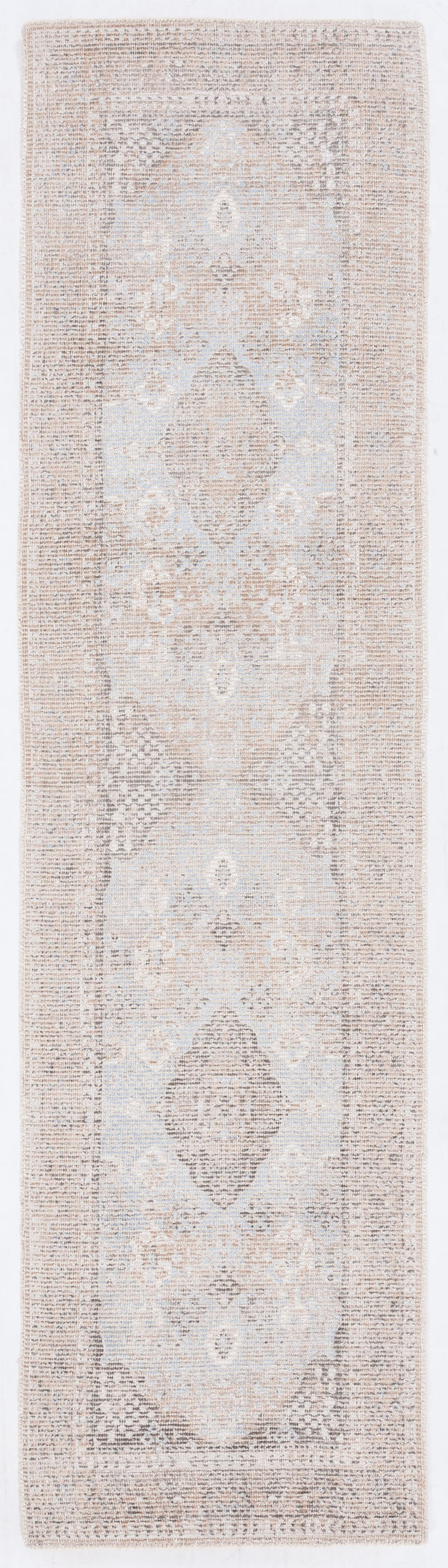 Safavieh Restoration Hand‑Loomed Beige Sand Runner Rug — Vintage Medallion Design, Wool‑Viscose Blend Comfort 2'-3" x 21'-0" RVT703B-221
