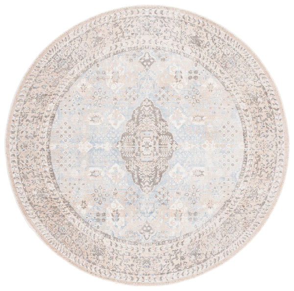 Safavieh Restoration Hand‑Loomed Beige Sand Runner Rug — Vintage Medallion Design, Wool‑Viscose Blend Comfort 2'-3" x 21'-0" RVT703B-221