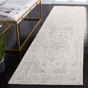 Safavieh Restoration Hand‑Loomed Vintage 707F Grey Ivory Area Rug — 9X12 Wool‑Viscose Blend, Low Pile Elegance 10'-0" x 14'-0" RVT707F-10