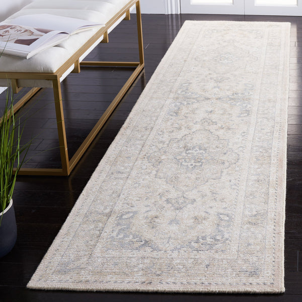 Safavieh Restoration Hand‑Loomed 9X12 Vintage Rug In Grey Ivory — Traditional Motif, Plush Low-Profile Pile 4'-0" x 6'-0" RVT707F-4