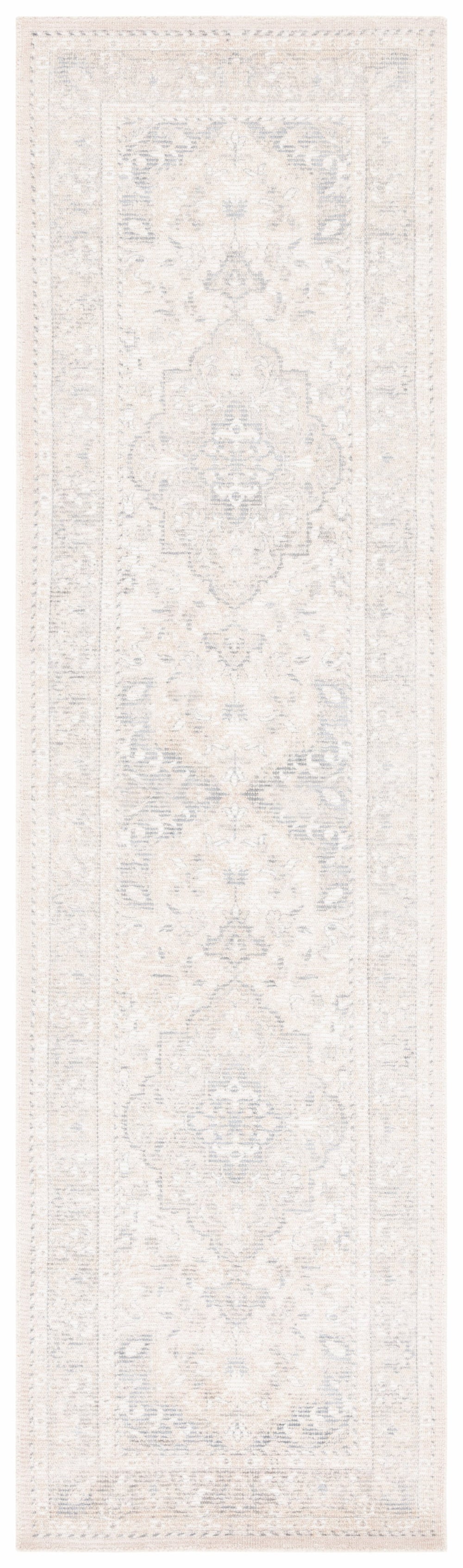 Safavieh Restoration Hand‑Loomed 9X12 Vintage Rug In Grey Ivory — Handcrafted Wool‑Viscose Blend, Low Pile Elegance 2'-3" x 5'-0" RVT707F-25