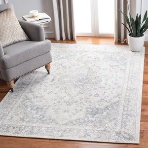 Safavieh Restoration Hand‑Loomed Vintage 707F Grey Ivory Area Rug — 9X12 Wool‑Viscose Blend, Low Pile Elegance 10'-0" x 14'-0" RVT707F-10