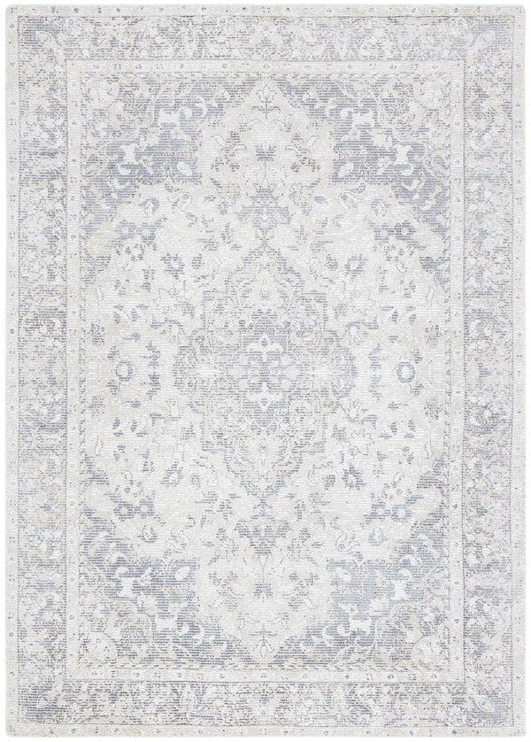 Safavieh Restoration Hand‑Loomed 9X12 Vintage Rug In Grey Ivory — Handcrafted Wool‑Viscose Blend, Low Pile Elegance 2'-3" x 5'-0" RVT707F-25
