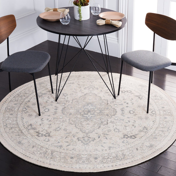 Safavieh Restoration Hand‑Loomed Vintage 707F Grey Ivory Area Rug — 9X12 Wool‑Viscose Blend, Low Pile Elegance 10'-0" x 14'-0" RVT707F-10