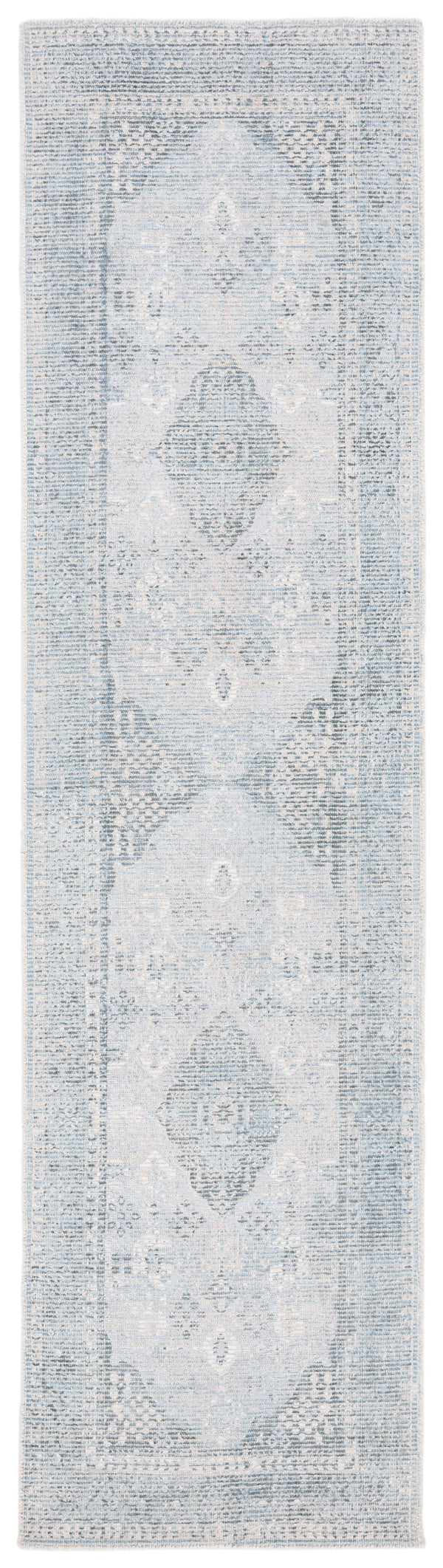 Safavieh Restoration Hand-Loomed 9X12 Wool-Viscose Area Rug – Vintage-Inspired Grey And Light Blue Elegance 2'-3" x 13'-0" RVT708F-213