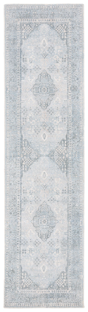Safavieh Restoration Hand‑Loomed 9X12 Wool‑Viscose Rug In Grey & Light Blue — Plush Low‑Pile Vintage Elegance 4'-0" x 4'-0" RVT708F-4SQ