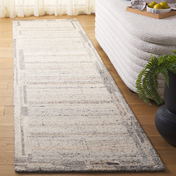 Safavieh Restoration Vintage Area Rug: Hand-tufted Indian Craftsmanship With Timeless Elegance & Comfort Grey ,Beige 80% Wool 20% Cotton Rvt801f-6sq