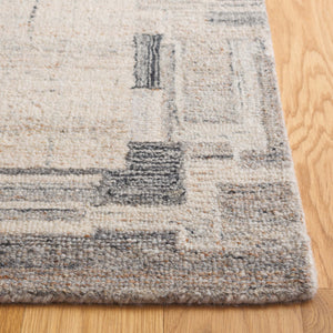 Safavieh Restoration Vintage Area Rug: Hand-tufted Indian Craftsmanship With Timeless Elegance & Comfort Grey ,Beige 80% Wool 20% Cotton Rvt801f-6sq