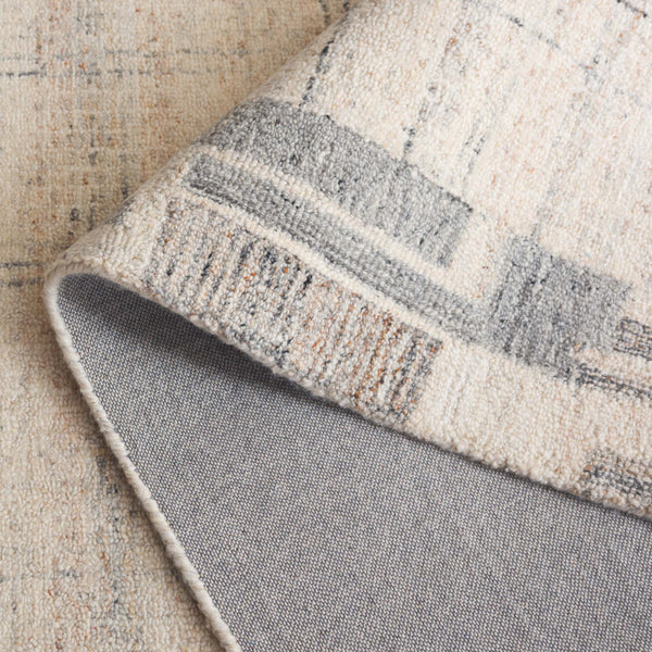 Safavieh Restoration Vintage Area Rug: Hand-tufted Indian Craftsmanship With Timeless Elegance & Comfort Grey ,Beige 80% Wool 20% Cotton Rvt801f-6sq