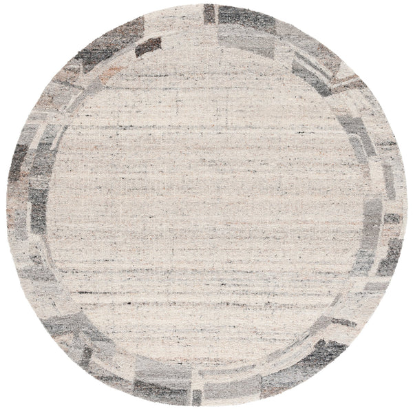 Safavieh Restoration Vintage Area Rug: Hand-tufted Indian Craftsmanship With Timeless Elegance & Comfort Grey ,Beige 80% Wool 20% Cotton Rvt801f-6sq