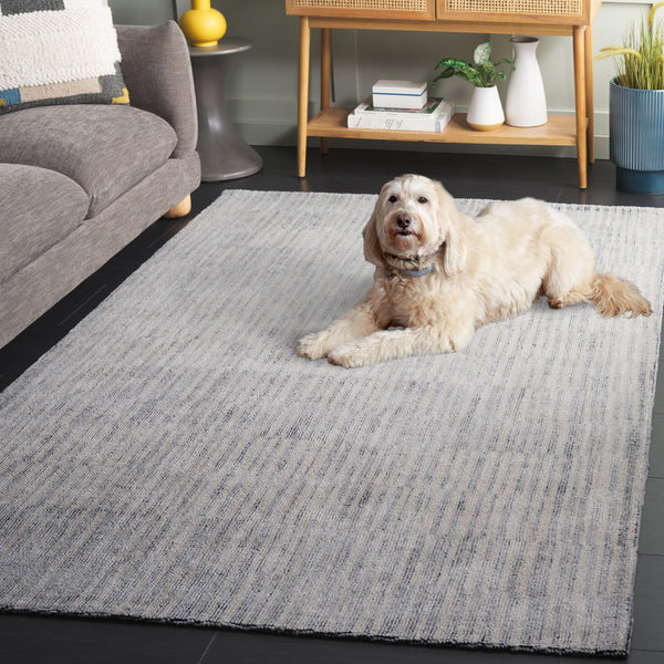 Safavieh Restoration Luxurious Hand-tufted Area Rug For Stylish Living Spaces - Chic Modern Design And Durability Navy ,Ivory 60% Cotton,40% Polyester Rvt901n-5