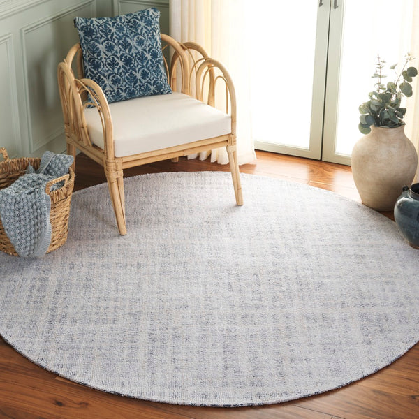 Safavieh Restoration Modern Hand-tufted Area Rug In Navy And Ivory - Elevate Your Living Space Today! Navy ,Ivory 60% Cotton,40% Polyester Rvt902n-3