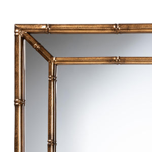 Baxton Studio Adeliza Bamboo Inspired Iron Frame Accent Mirror for Entryways