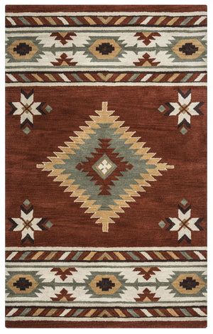 Alora Decor Ryder Hand-Tufted 100% Wool Southwestern Area Rug In Brown Tan Gray — Plush, Durable, Natural 9' x 12' RYDRY100000560912