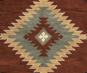Alora Decor Ryder Hand-Tufted 100% Wool Rug With Modern Southwestern Palette — Plush, Durable, Rustic Chic 8' x 8' RYDRY1000005608RD