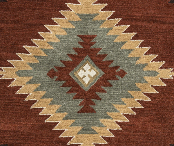 Alora Decor Ryder Hand-Tufted 100% Wool Rug With Modern Southwestern Palette — Plush, Durable, Rustic Chic 8' x 8' RYDRY1000005608RD