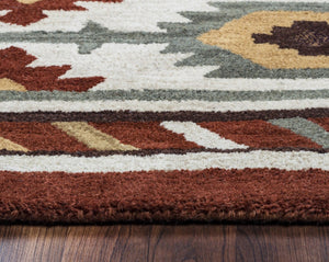 Alora Decor Ryder Hand-Tufted 100% Wool Rug With Modern Southwestern Palette — Plush, Durable, Rustic Chic 8' x 8' RYDRY1000005608RD