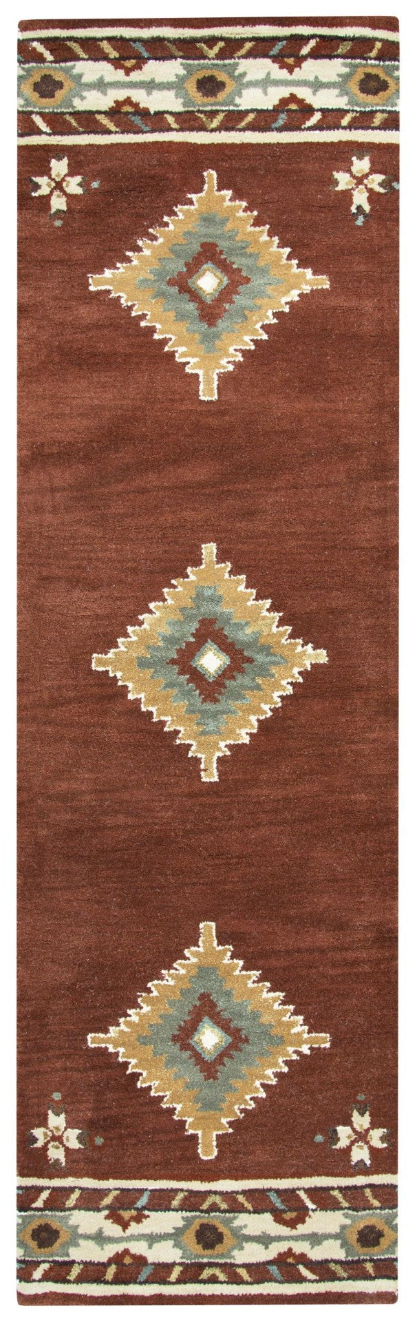Alora Decor Ryder Hand‑Tufted Wool Runner With Southwestern Geometric Pattern In Neutral Browns And Gray For Hallways 2'6" x 10' RYDRY100000562610