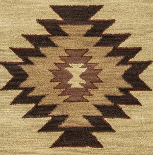 Alora Decor Ryder Hand-Tufted Wool Rug With Southwestern Motifs In Warm Browns And Subtle Gray Accents For Rooms 8' x 8' RYDRY1002000408RD