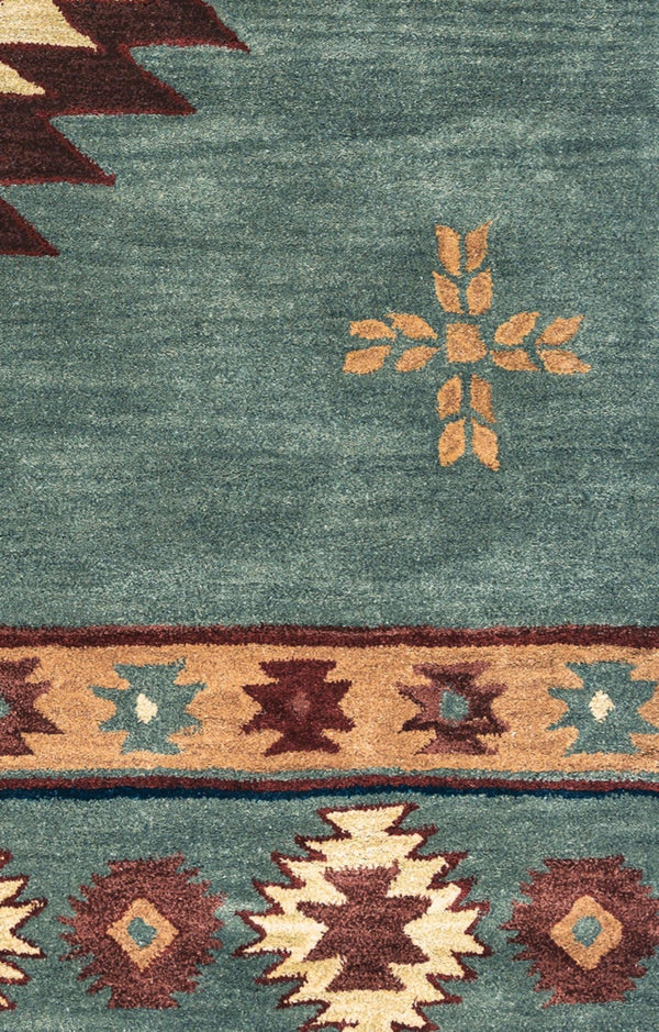 Alora Decor Ryder Hand‑Tufted Wool Round Rug — Southwestern Motifs, Plush Cut‑Loop Pile, Durable Lodge Accent 8' x 8' RYDRY1003003008RD