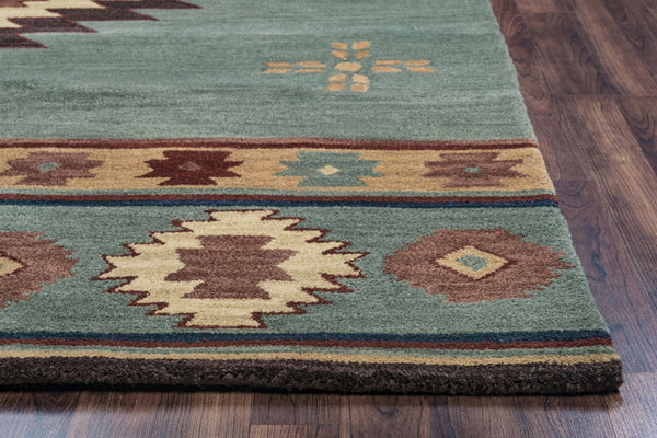 Alora Decor Ryder Hand-Tufted 100% Wool Southwestern Rug With Dense Cut-Loop Pile For Cozy Lodge Style 8' x 10' RYDRY100300300810