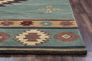 Alora Decor Ryder Hand-Tufted Wool Runner With Southwestern Motifs, Ultra-Dense Pile, Rustic Lodge Warmth And Durability 2'6" x 10' RYDRY100330372610