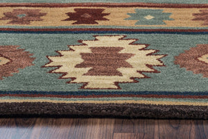 Alora Decor Ryder Hand-Tufted Wool Runner With Southwestern Motifs, Ultra-Dense Pile, Rustic Lodge Warmth And Durability 2'6" x 10' RYDRY100330372610