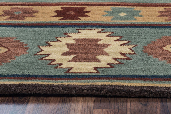 Alora Decor Ryder Hand-Tufted Wool Runner With Southwestern Motifs, Ultra-Dense Pile, Rustic Lodge Warmth And Durability 2'6" x 10' RYDRY100330372610