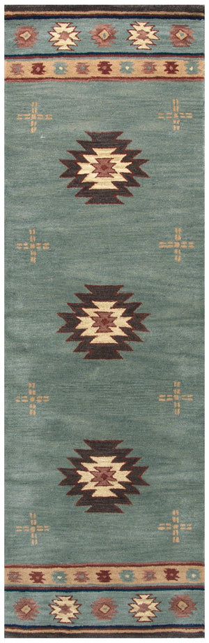 Alora Decor Ryder Hand-Tufted Wool Runner With Southwestern Motifs, Ultra-Dense Pile, Rustic Lodge Warmth And Durability 2'6" x 10' RYDRY100330372610